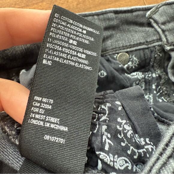 Free People Womens Irreplaceable Flare Jeans Galaxy Black High Rise Button Front - Picture 9 of 14